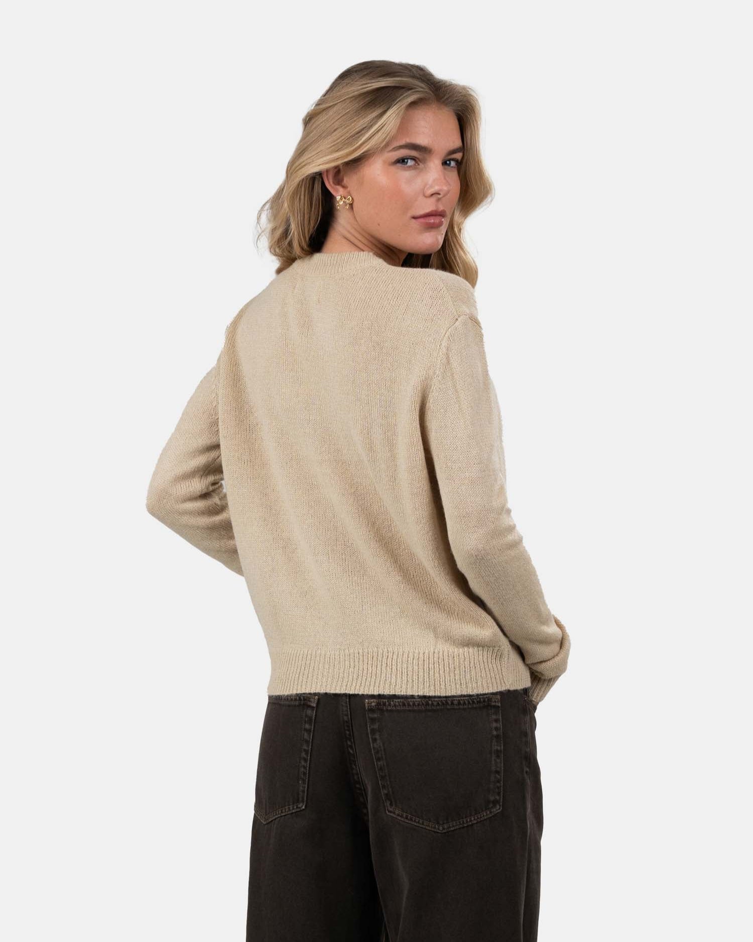 Light Weight Cardigan Beige | Skagen - clothing.dk